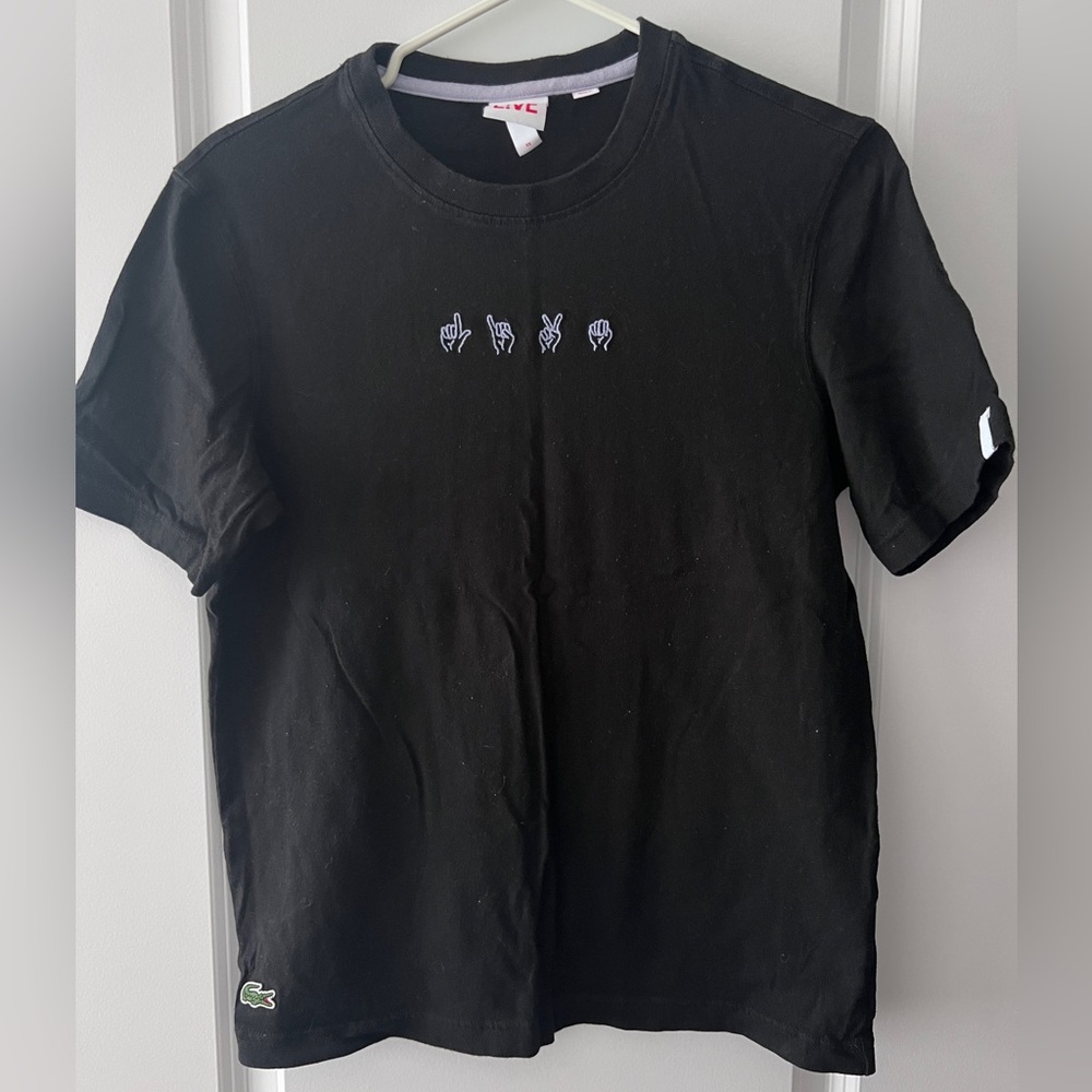 Lacoste Live Black Crew Neck Tee